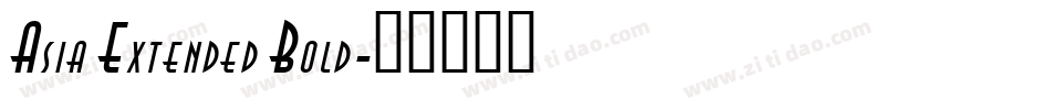Asia Extended Bold字体转换